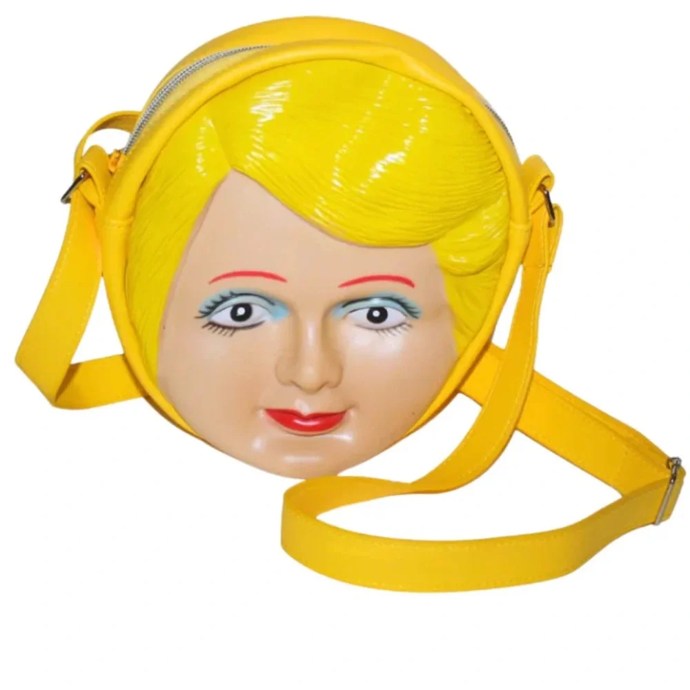 NEW Magic Society Original Blow Up Doll Icon Singer Face-Shaped Crossbody Bag